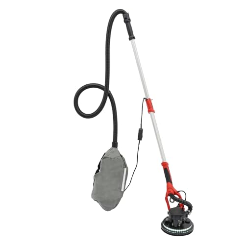 Loobiiny Elektrischer Wandschleifer,Deckenschleifer 225mm Schleifscheiben,Trockenbauschleifer Mit Staubabsaugung,6 Variabler Geschwindigkeit, LED-Schleife,0-90 ° Schleifmaschine von Loobiiny