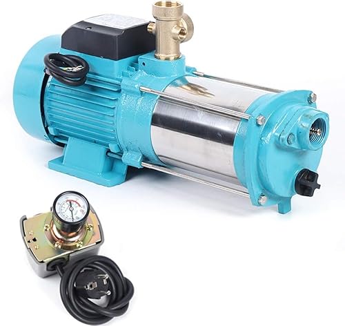 1300W Kreiselpumpe Hauswasserwerk Druckschalter 9,8bar 4000L/H mit Druckschalter,Zentrifugalpumpe zur Druckerhöhung Gartenpumpen von Loohacp