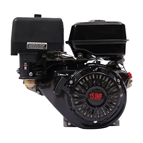 15 PS 4-Takt Benzinmotor|Kartmotor 9,7KW Standmotor Antriebsmotor Balkenmäher Rasenmäher Schneefräse-Einzylinder, Luftgekühlt 27/2500 N.m/r/min,Schwarz von Loohacp