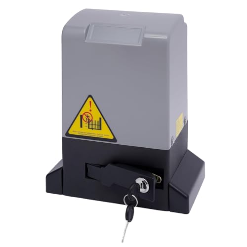 550W/370W Elektrischer Schiebetorantrieb,Hoftorantrieb,Antrieb Garagentor Schiebetoröffner Schiebetor Hartes Tor Mit 2 Fernbedienungen,Universell für alle Schiebetüren geeignet. (370W) von Loohacp