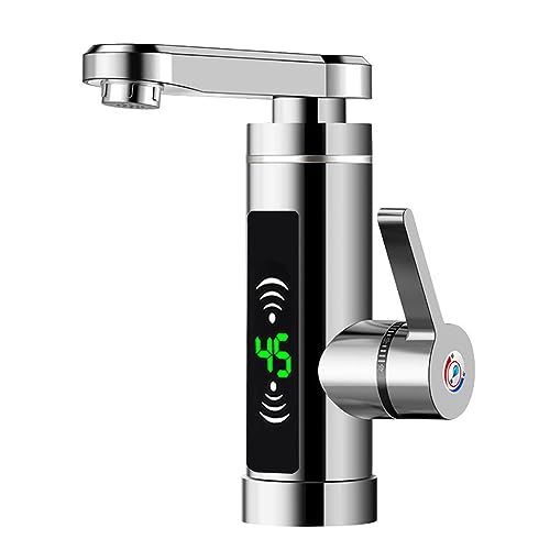 Durchlauferhitzer, Elektrischer LED Wasserhahn, 360° Durchlauferhitzer-Wasserhahn, 220V Sofort Warmer Wasserhahn für Badezimmerküche von Loohacp
