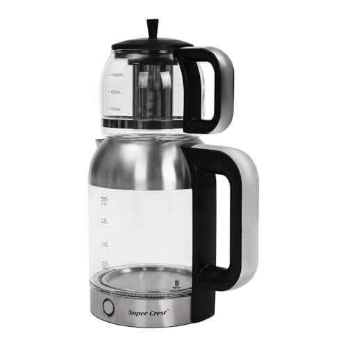 Wasserkocher mit Temperatureinstellung, 220V Wasserkocher Glas 1800W Teekocher mit Warmhaltefunktion, Doppelte Töpfe 2L&1L, Warmhalten Funktion Wasserkocher mit Temperatureinstellung, 220V Wasserkocher Glas 1800W Teekocher mit Warmhaltefunktion, Doppelte Töpfe 2L&1L, Warmhalten Funktion von Loohacp