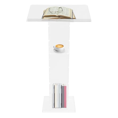 Loohacp Acryl Podium, Transparenter Acryl Rednerpult, FüR Kirche Kanzel, Podium StäNder for Kirche, Vortrag, Hochzeit, Klassenzimmer, 7.5kg Tragbarkeit von Loohacp