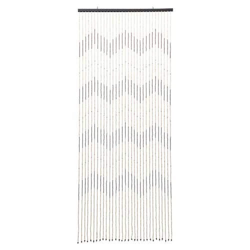 Perlenvorhang Türvorhang, 31 Linie Fadenvorhang, Bambus- und Holz-Vorhänge, für Balkontür, Wanddekoration, Fensterdekorationen, Natürlicher Stil, Handgemacht, Praktisch & Schöner Design von Loohacp