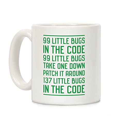 LookHUMAN Keramik-Kaffeetasse, 99 Little Bugs in the Code, Weiß, 325 ml LookHUMAN Keramik-Kaffeetasse, 99 Little Bugs in the Code, Weiß, 325 ml von LookHUMAN