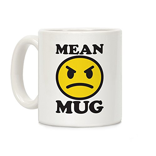 LookHUMAN Mean Mug Keramik-Kaffeetasse, 325 ml, Weiß von LookHUMAN