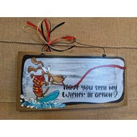 Wiener Hund Haustier Handgemaltes Schild Aus Holz Humor von Lookforthesign