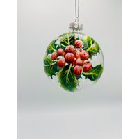 Handbemalte Glaskugel/Weihnachtsbaumschmuck von LookingglasscoStudio