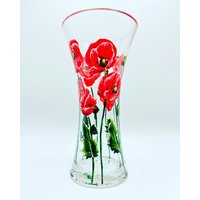 Handbemalte Vase/Mohnblumenvase von LookingglasscoStudio