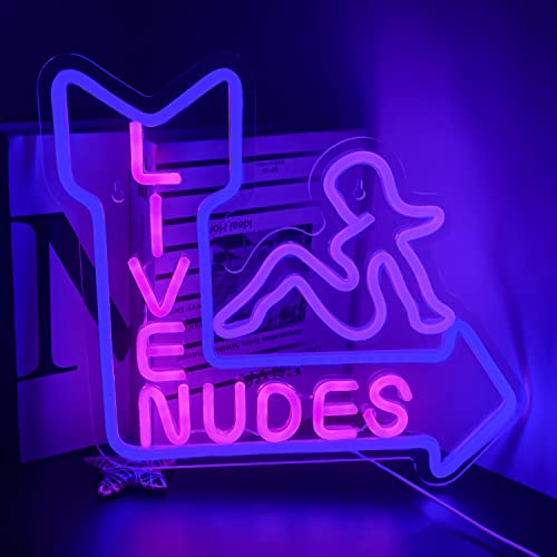 Looklight Live Nudes Neonschilder für Wand Sexy Nackte Dame Neon Licht Schilder USB LED Wandleuchte Neon Schilder für Schlafzimmer Hotel Bar Club Kneipe Geschäft Bachelorette Party von Looklight