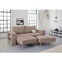 LOOKS by Wolfgang Joop 3,5-Sitzer "Looksvb" Verwandlungssofa: aus Sofa wird Sofa mit 2 Hockern, mit Regalfunktion von Looks By Wolfgang Joop