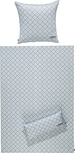 Looks by Wolfgang Joop Bettwäsche Mako-Satin grau Größe 1x 155x220 cm + 1x 80x80 cm von LOOKS BY WOLFGANG JOOP