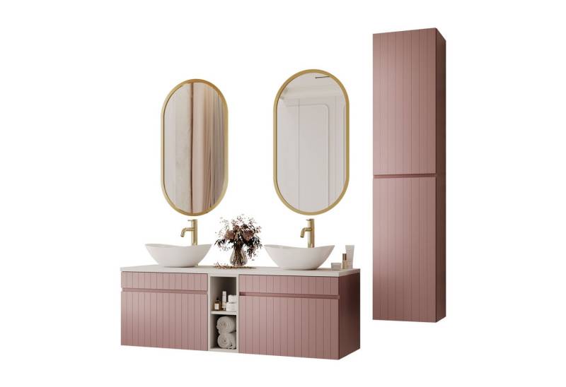 Lookway Badmöbel-Set FLORIS II Badezimmer-Set mit Muschel-Waschbecken und Hochschrank Lookway Badmöbel-Set FLORIS II Badezimmer-Set mit Muschel-Waschbecken und Hochschrank von Lookway