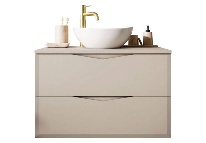 Lookway Badmöbel-Set MIRA I 60 cm mit Aufsatzwaschbecken und Soft-Close-Schublade, (Badezimmerschrank mit wählbarem, Becken und Armatur), mit Soft-Close-System von Lookway