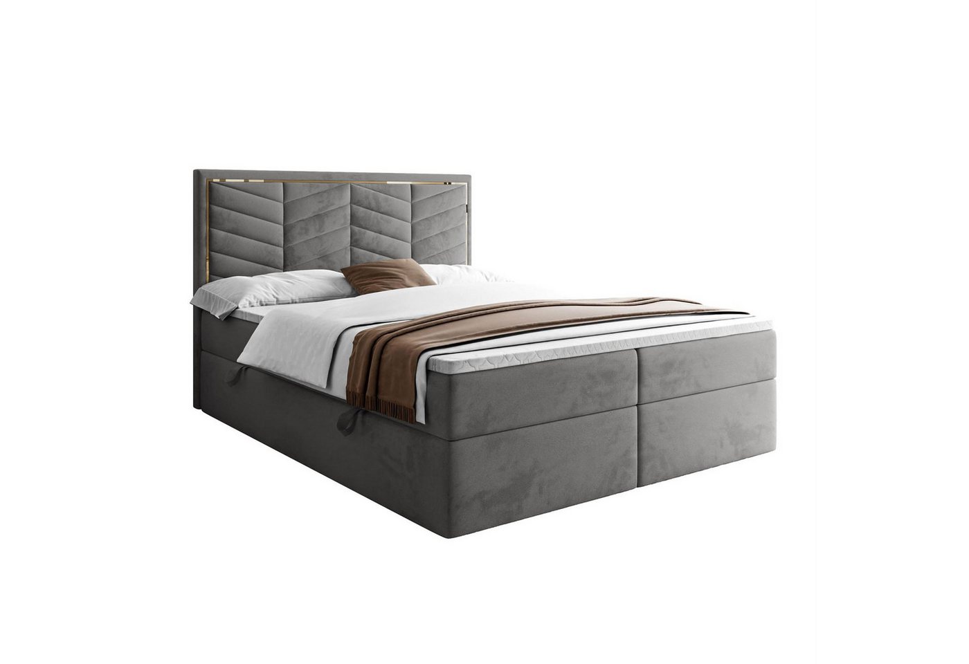 Lookway Boxspringbett AURORA mit Bettkasten und Topper (Bett mit topper) von Lookway