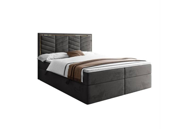 Lookway Boxspringbett AURORA mit Bettkasten und Topper (Bett mit topper) von Lookway