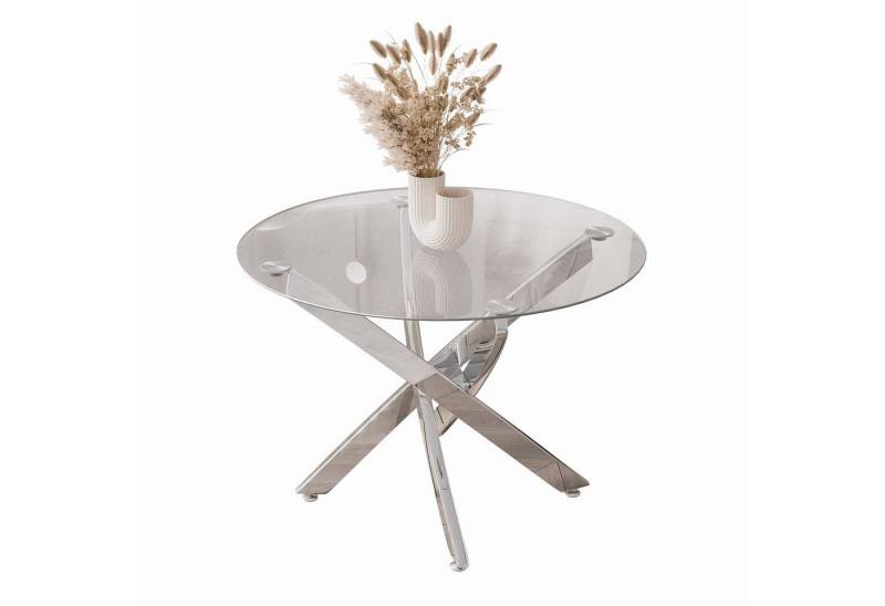 Lookway Couchtisch BEIRA mit Glasplatte (1 Tisch), Durchmesser: ⌀60 cm von Lookway
