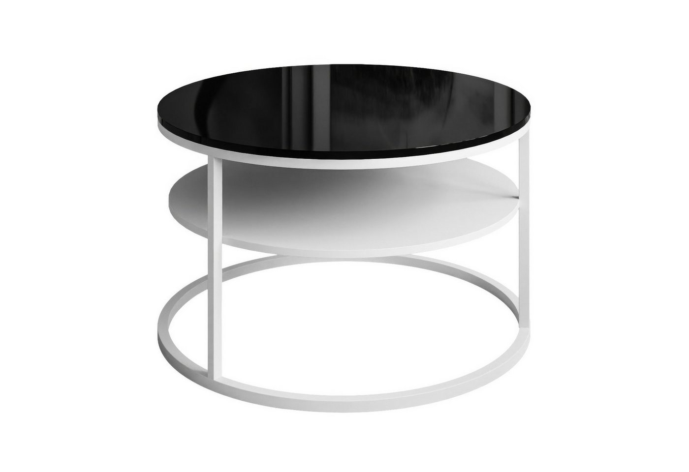 Lookway Couchtisch CIRI Hochglanz mit Ablage (1 Tisch), Durchmesser: ⌀70 cm von Lookway