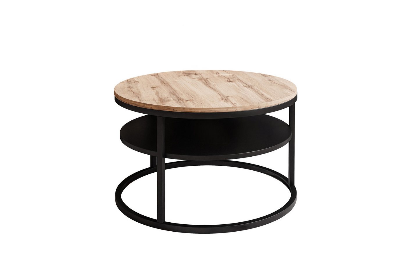 Lookway Couchtisch CIRI SLIM LOFT mit Ablage (1 Tisch), Durchmesser: ⌀ 60 cm von Lookway