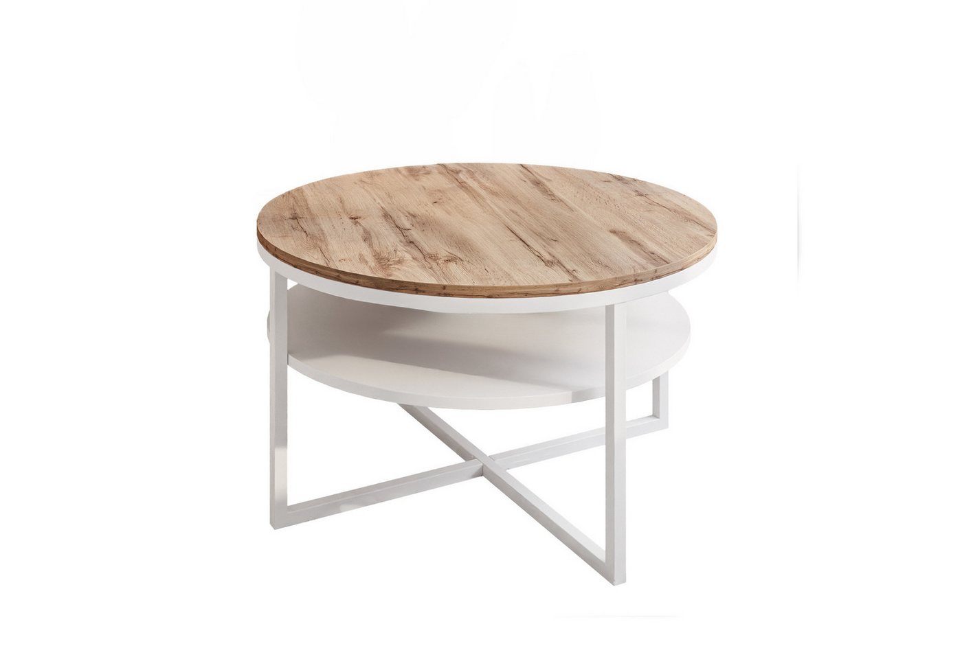 Lookway Couchtisch CIRI-X LOFT mit Ablage (1 Tisch), Durchmesser: ⌀ 70 cm von Lookway
