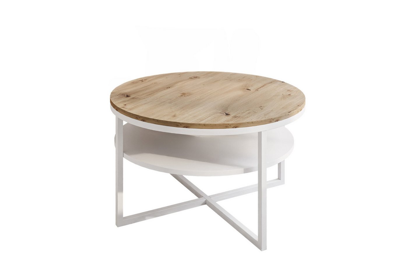 Lookway Couchtisch CIRI-X LOFT mit Ablage (1 Tisch), Durchmesser: ⌀ 70 cm von Lookway