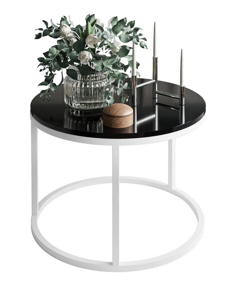 Lookway Couchtisch CIRI mit Hochglanzplatte (1xCouchtisch), Durchmesser: ⌀60 cm von Lookway
