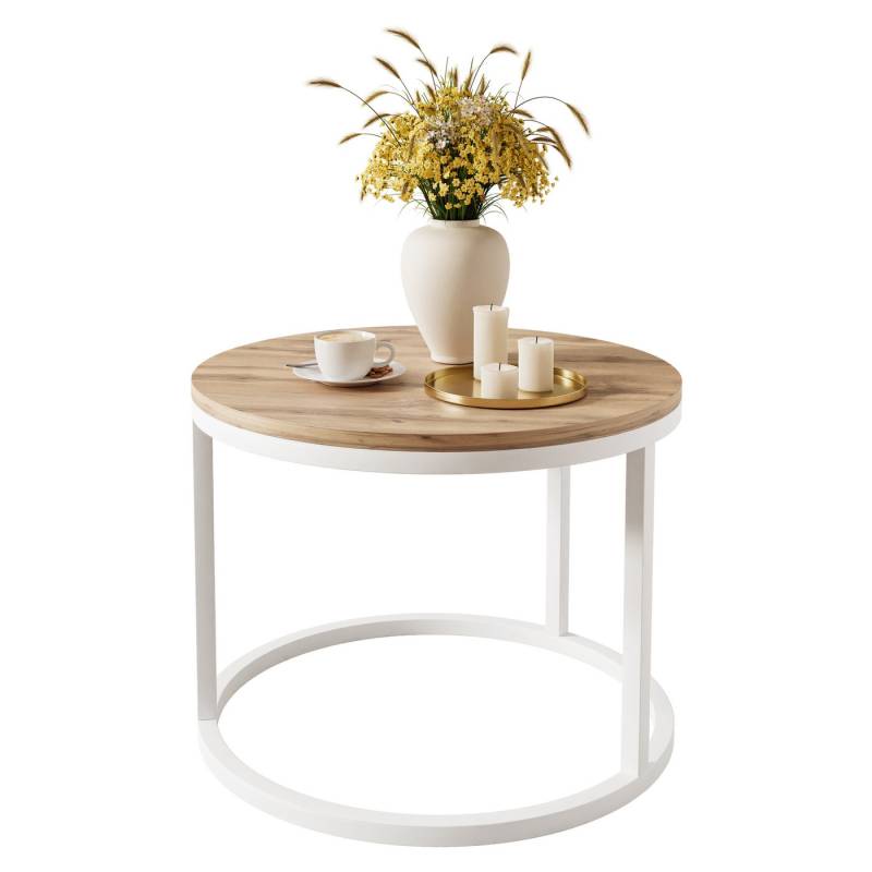 Lookway Couchtisch CIRI mit einer Platte in Holzdekor (1x Couchtisch), Durchmesser: ⌀60 cm von Lookway
