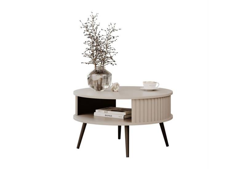 Lookway Couchtisch IVY Runder Sofatisch mit Ablage (1 Tisch), Durchmesser: ⌀ 76 cm von Lookway