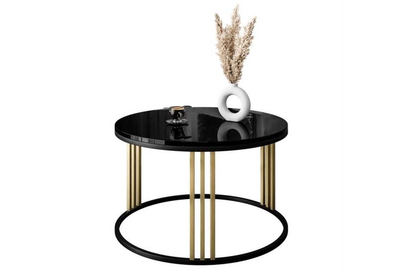 Lookway Couchtisch LORI MIX mit Hochglanzplatte (1x Couchtisch), Durchmesser: ⌀70 cm von Lookway