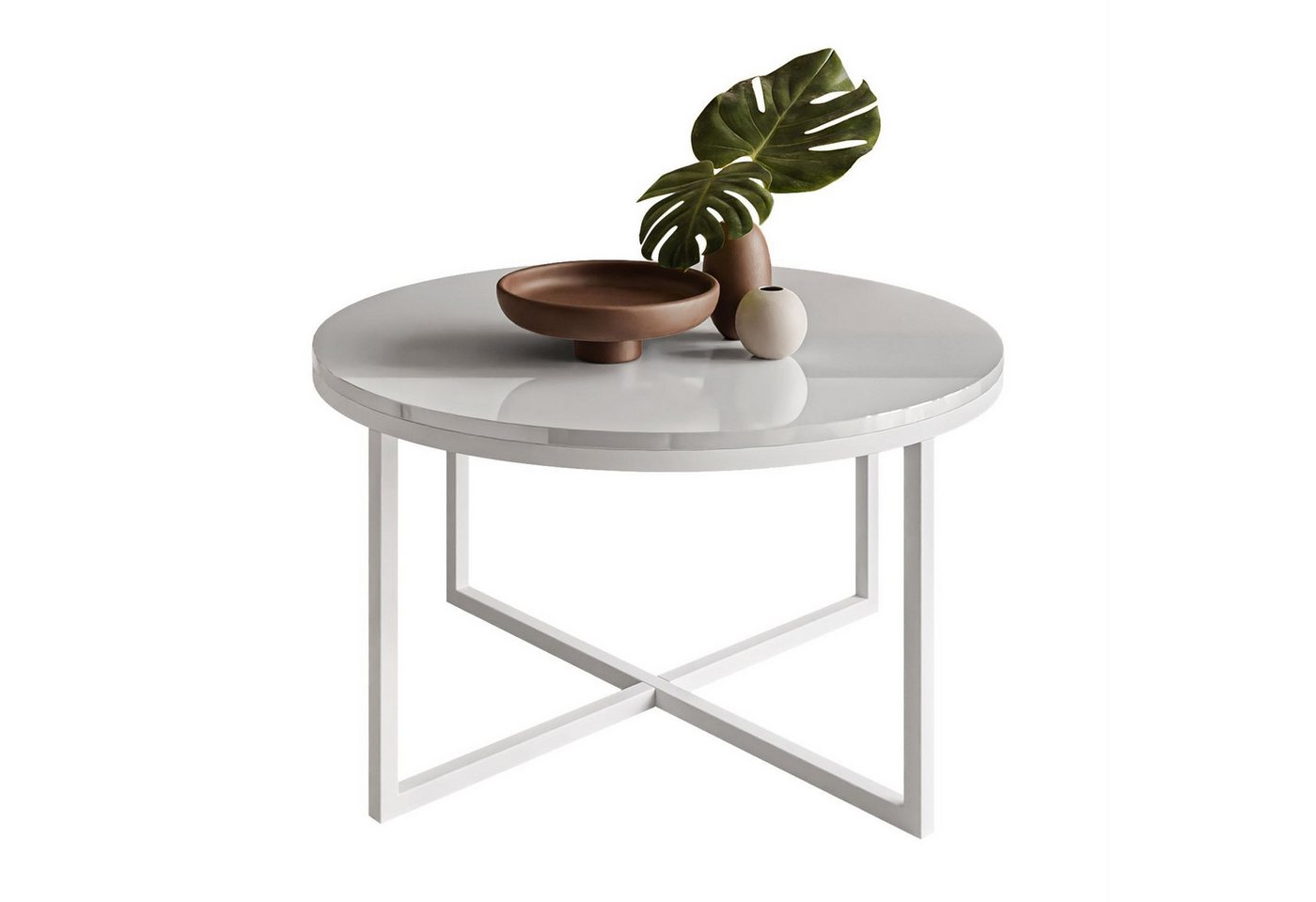 Lookway Couchtisch Runder CIRI-X Hochglanz (1 Tische), Durchmesser: ⌀70 cm von Lookway