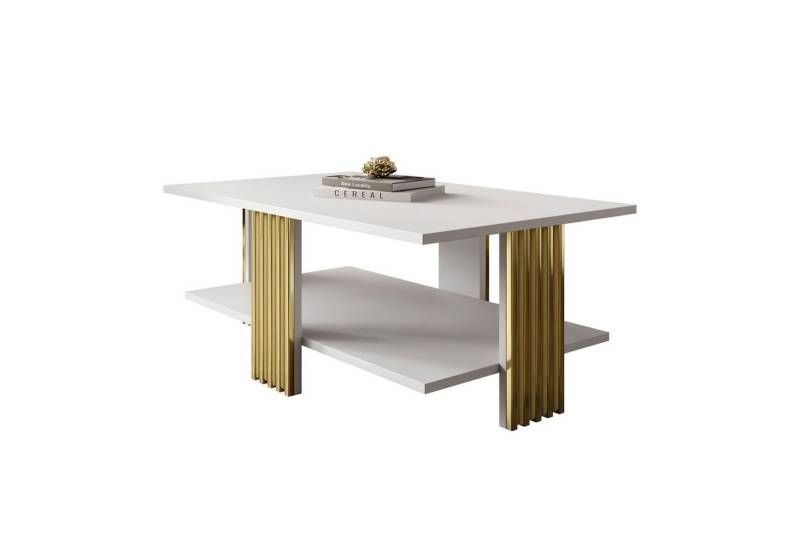 Lookway Couchtisch SAPHIRA GOLD mit Ablage (1 Tisch) von Lookway