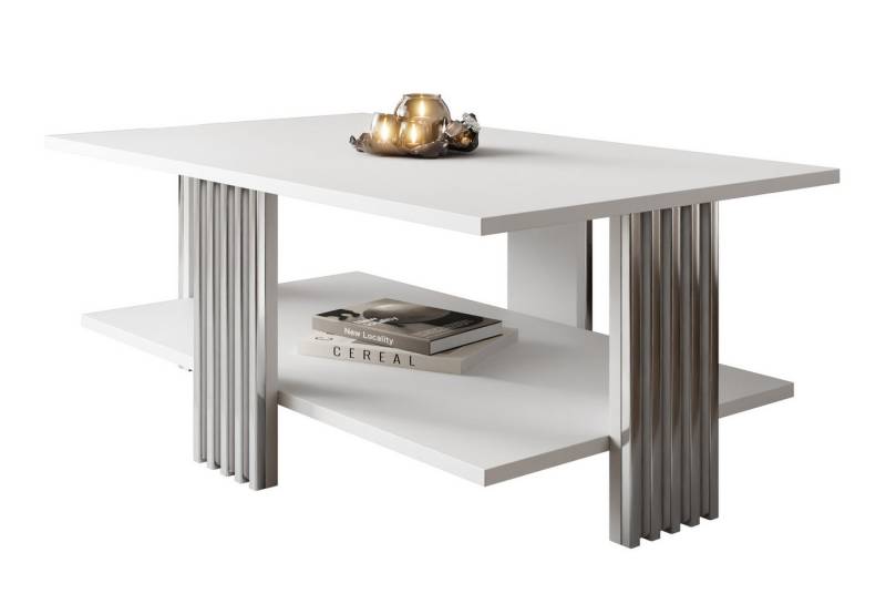 Lookway Couchtisch SAPHIRA SILVER mit Ablage von Lookway