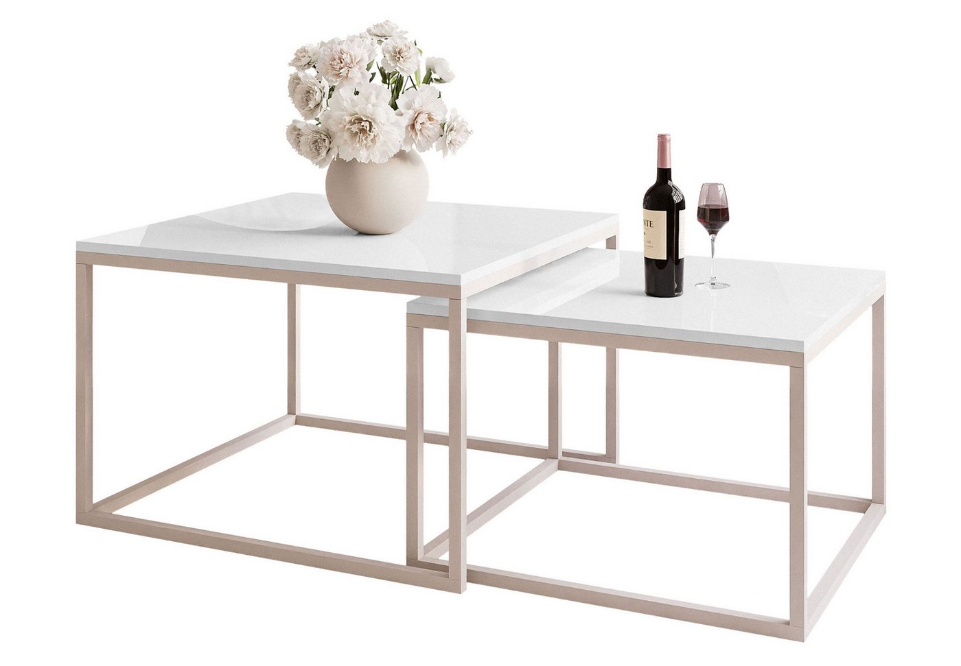 Lookway Couchtisch YOSHI 2in1 KASCHMIR (2er-Set), Breite: 70 cm und 60 cm von Lookway