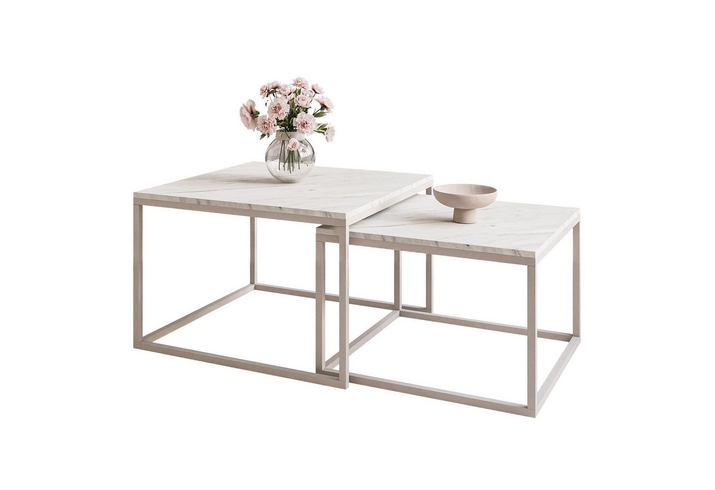 Lookway Couchtisch YOSHI 2in1 MATT KASCHMIR (2er-Set), Breite: 70 cm und 60 cm von Lookway