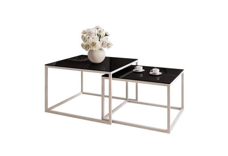 Lookway Couchtisch YOSHI GLASS KASCHMIR Stilvoll & Platzsparend Tisch (2er-Set), Breite: 70 cm und 60 cm von Lookway