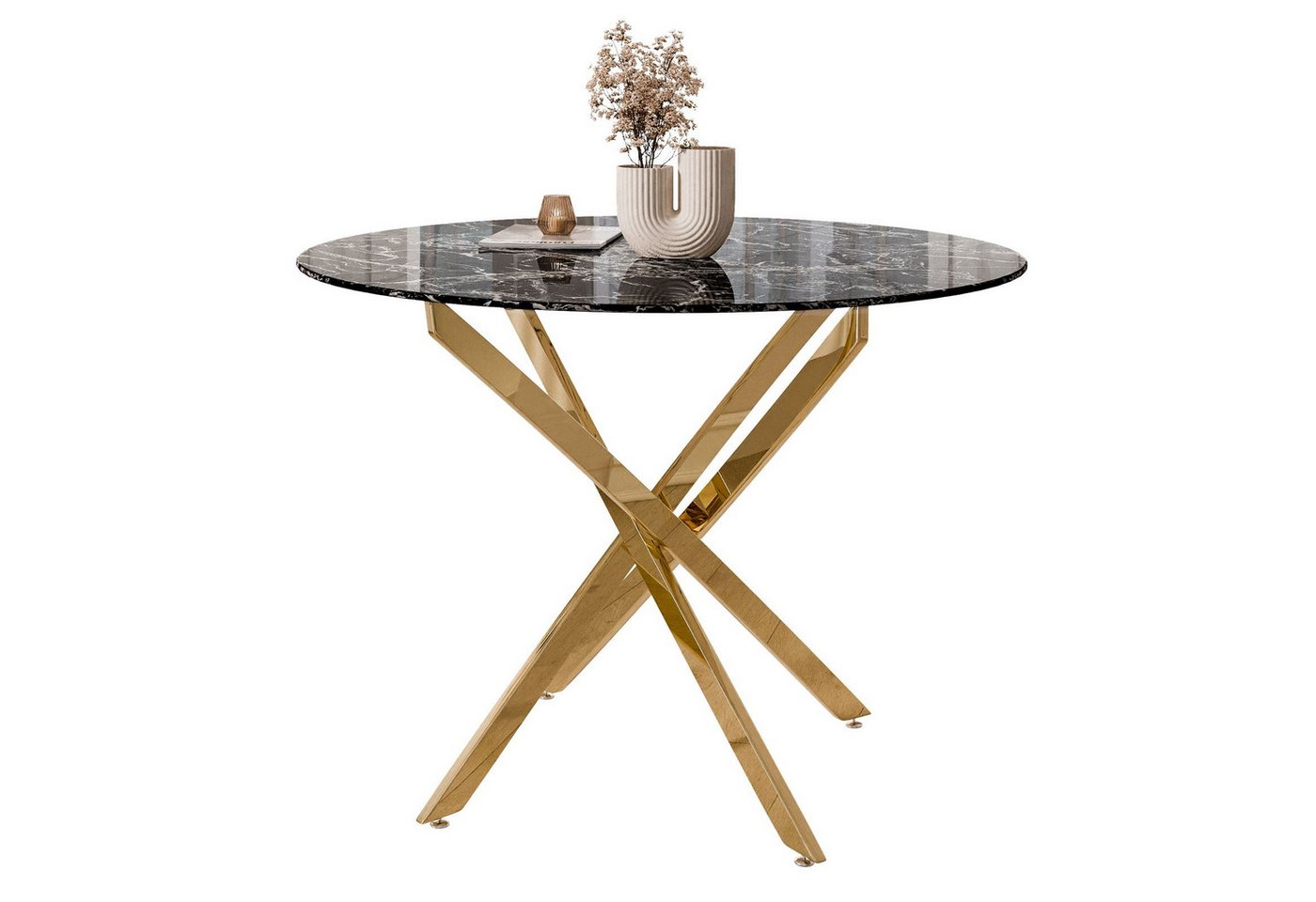 Lookway Esstisch CRISTAL II 100 cm Runder Esstisch mit Glasplatte, Durchmesser Ø 100 cm Lookway Esstisch CRISTAL II 100 cm Runder Esstisch mit Glasplatte, Durchmesser Ø 100 cm von Lookway