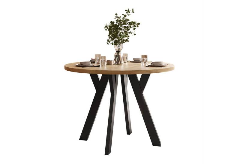 Lookway Esstisch VOLTA LOFT Runder ausziehbarer Tisch (1x Tisch), Durchmesser: Ø 100 cm von Lookway
