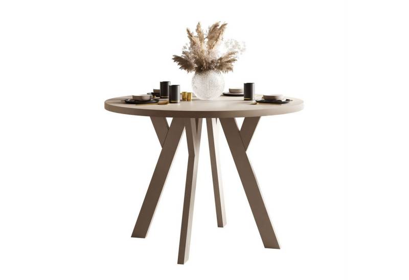 Lookway Esstisch VOLTA MATT Runder ausziehbarer Tisch (1x Tisch), Durchmesser: Ø 100 cm von Lookway