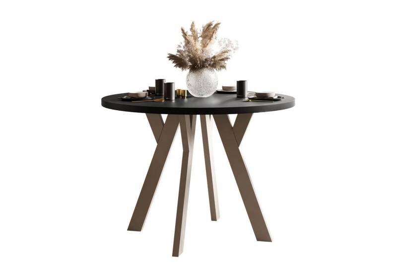 Lookway Esstisch VOLTA MATT Runder ausziehbarer Tisch (1x Tisch), Durchmesser: Ø 100 cm von Lookway