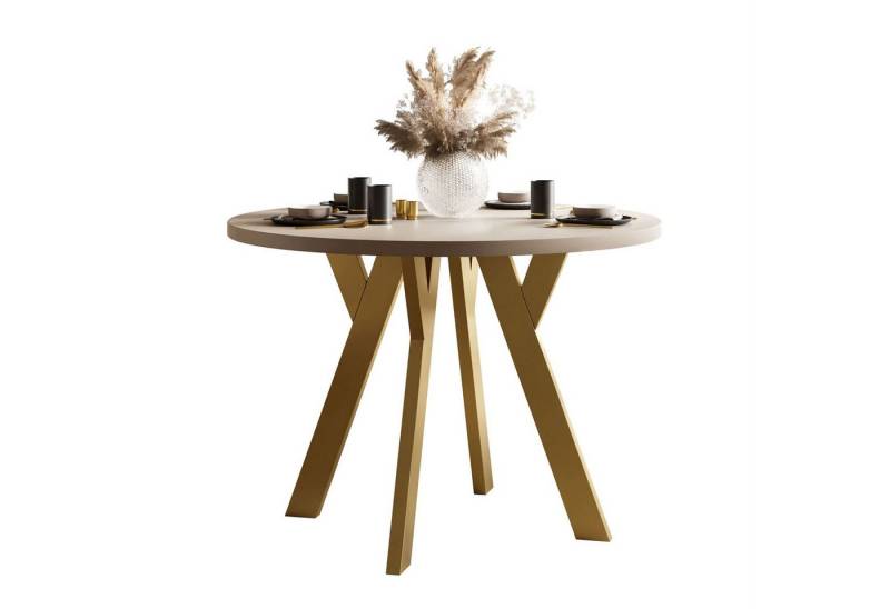 Lookway Esstisch VOLTA MATT Runder ausziehbarer Tisch (1x Tisch), Durchmesser: Ø 100 cm von Lookway