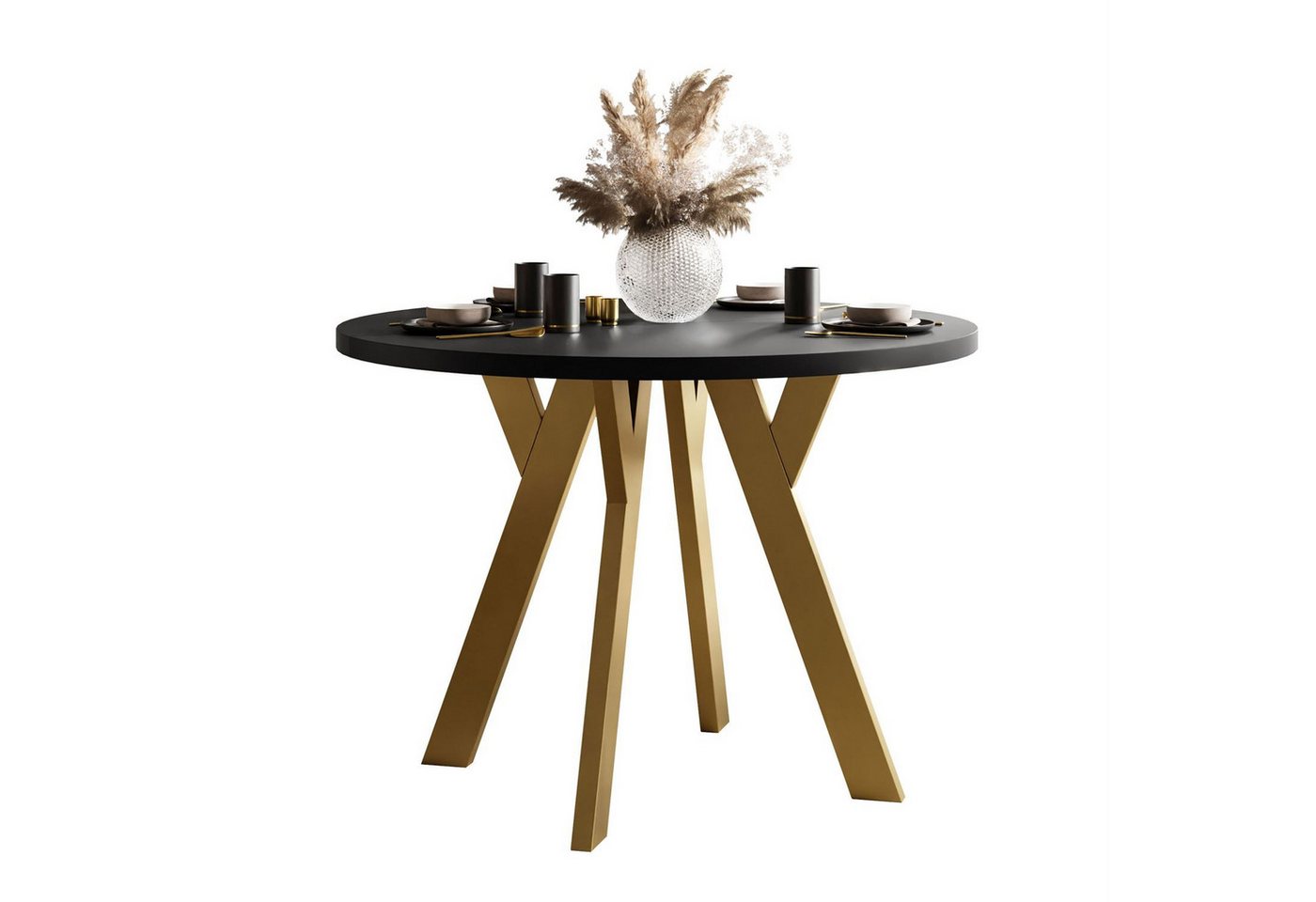 Lookway Esstisch VOLTA MATT Runder ausziehbarer Tisch (1x Tisch), Durchmesser: Ø 100 cm von Lookway