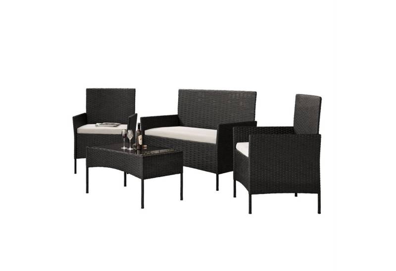 Lookway Garten-Essgruppe PERGOLA Rattanmöbel-Set für Terrasse und Garten von Lookway
