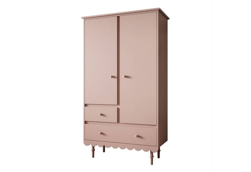 Lookway Kinderkleiderschrank BABUSHKA Zweitüriger Kleiderschrank mit Schubladen (1x Schrank) von Lookway