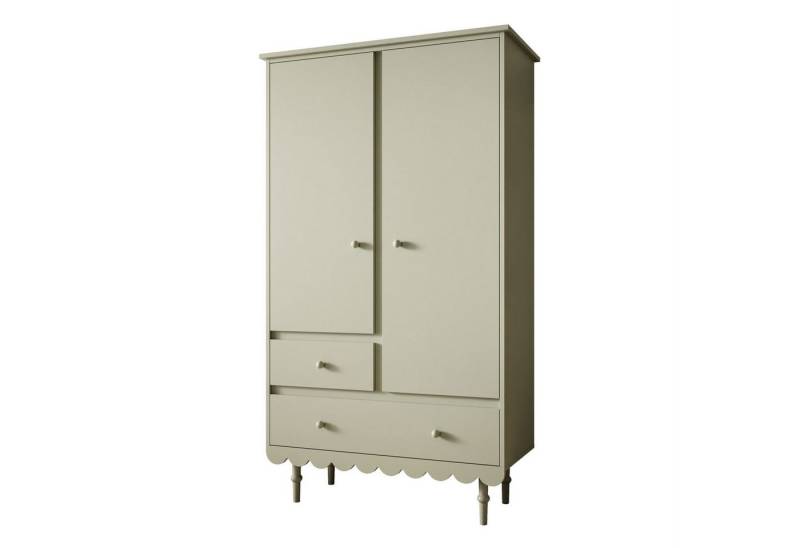 Lookway Kinderkleiderschrank BABUSHKA Zweitüriger Kleiderschrank mit Schubladen (1x Schrank) von Lookway