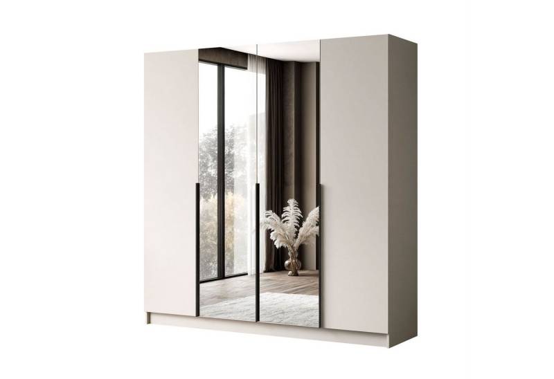 Lookway Kleiderschrank AUREL 4D KASCHMIR Drehtürenschrank mit Spiegel von Lookway