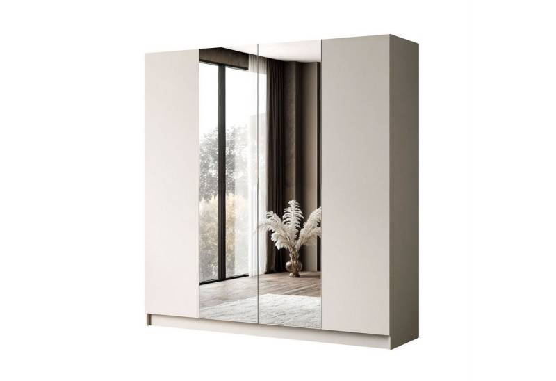 Lookway Kleiderschrank AUREL 4D KASCHMIR Drehtürenschrank mit Spiegel von Lookway