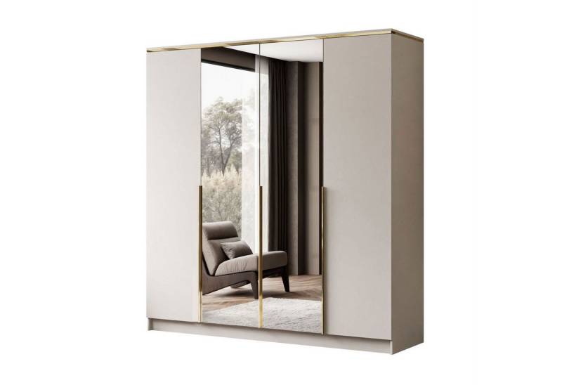 Lookway Kleiderschrank AURORA 4D KASCHMIR Shrank mit Spiegel von Lookway