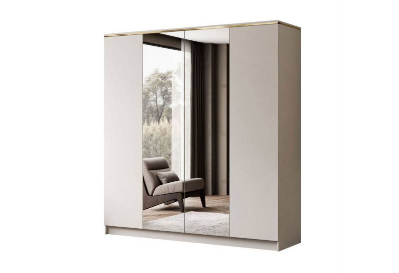Lookway Kleiderschrank AURORA 4D KASCHMIR Shrank mit Spiegel von Lookway