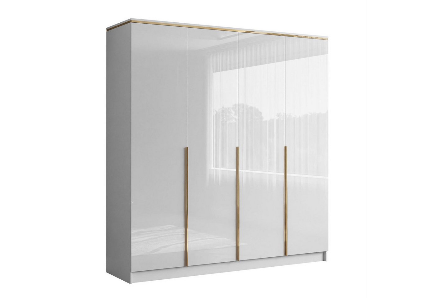Lookway Kleiderschrank AURORA 4D in Weiß hochglanz Lookway Kleiderschrank AURORA 4D in Weiß hochglanz von Lookway