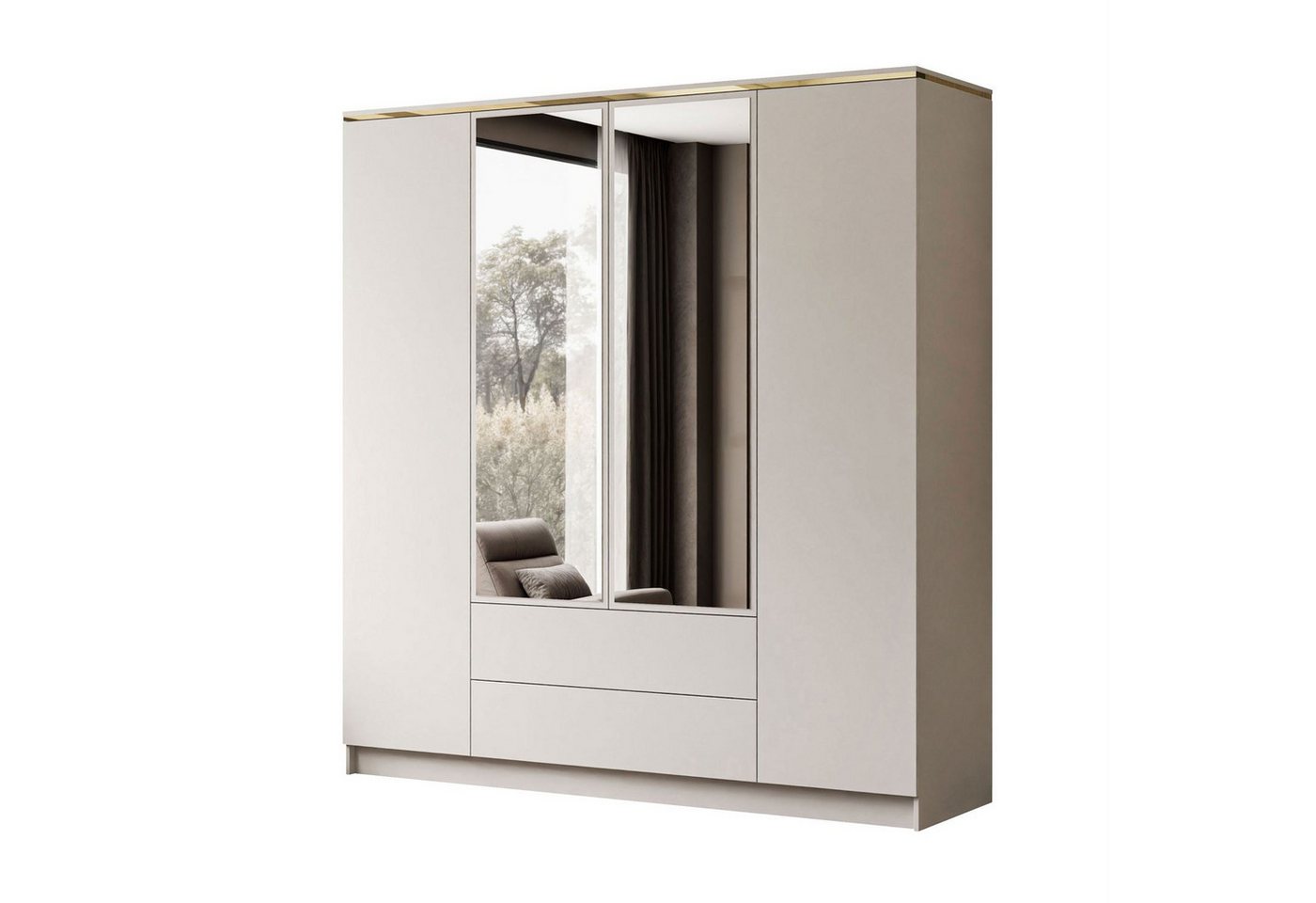 Lookway Kleiderschrank AURORA 4D2SZ KASCHMIR mit Schubladen Breite: 200 cm Lookway Kleiderschrank AURORA 4D2SZ KASCHMIR mit Schubladen Breite: 200 cm von Lookway